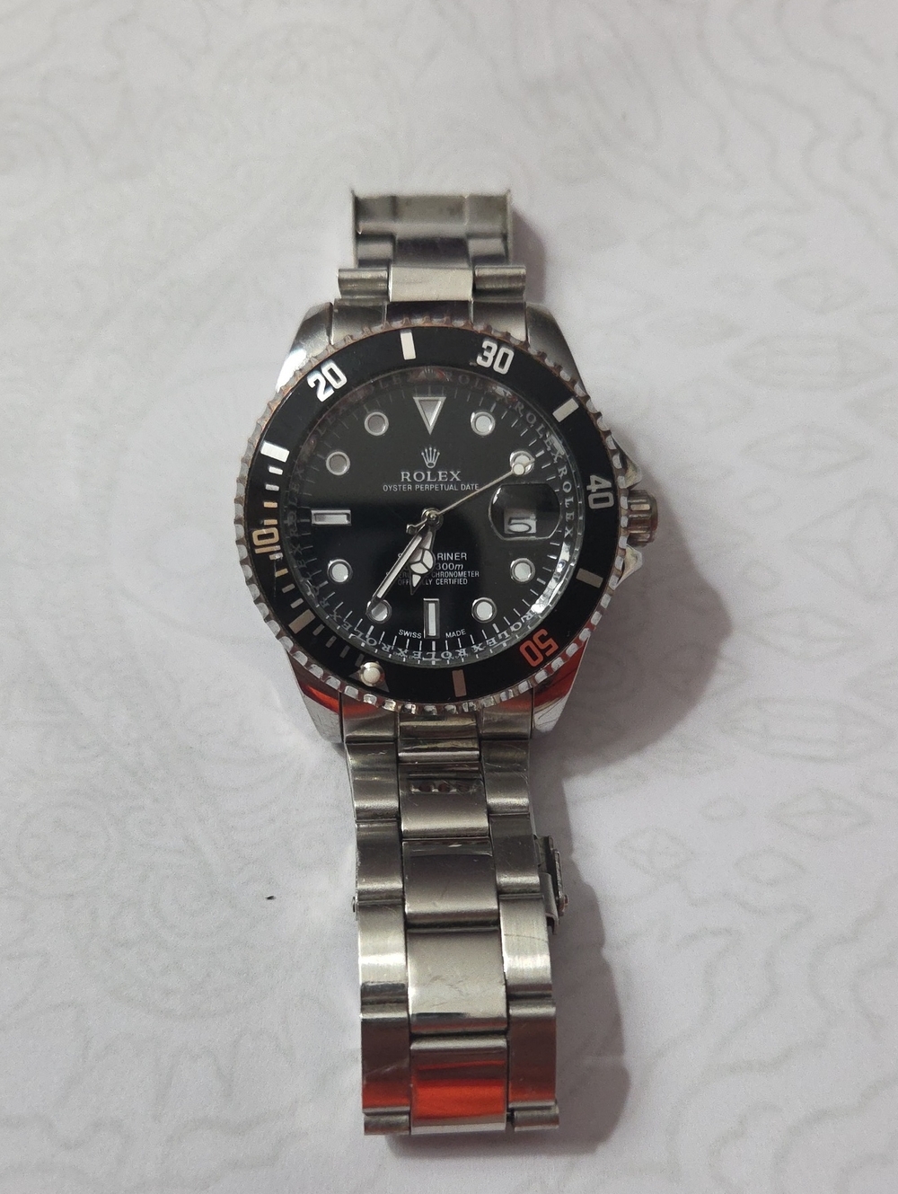 Rolex Black Dial Stainless Steel Diver Watch